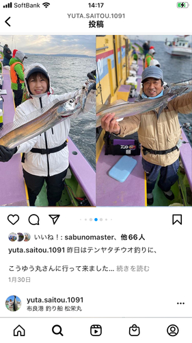 タチウオの釣果