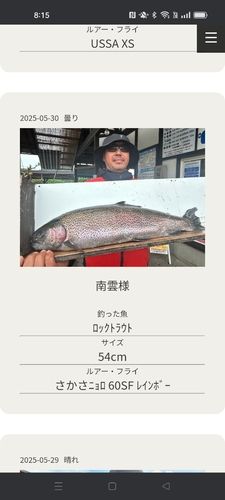 ニジマスの釣果